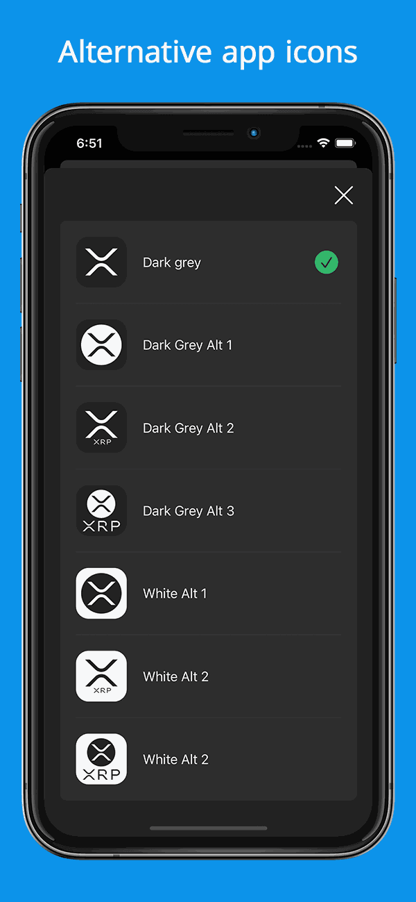 XRP Alerts - Alternative app icons